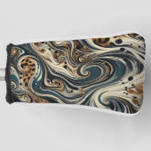 Abstract Leopard Print Swirl Golf Headcover (Vorderseite)