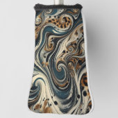 Abstract Leopard Print Swirl Golf Headcover (Rotieren 90)