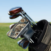 Abstract Leopard Print Swirl Golf Headcover (In Situ)