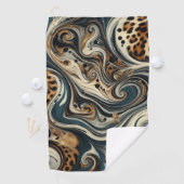 Abstract Leopard Print Swirl Golfhandtuch (Insitu)