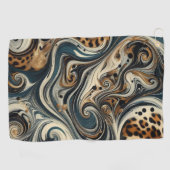 Abstract Leopard Print Swirl Golfhandtuch (Horizontal)
