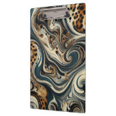 Abstract Leopard Print Swirl Klemmbrett (Links)