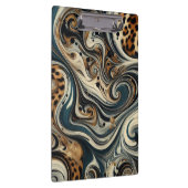 Abstract Leopard Print Swirl Klemmbrett (Rechts)