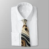 Abstract Leopard Print Swirl Krawatte (Gebunden)