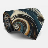 Abstract Leopard Print Swirl Krawatte (Gerollt)