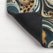 Abstract Leopard Print Swirl Mousepad (Ecke)