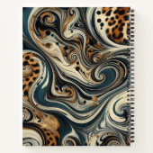 Abstract Leopard Print Swirl Notizblock (Rückseite)