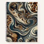 Abstract Leopard Print Swirl Notizblock (Vorderseite)