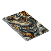 Abstract Leopard Print Swirl Notizblock (Rechte Seite)