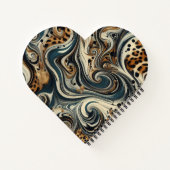Abstract Leopard Print Swirl Notizblock (Rückseite)