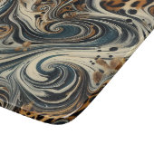 Abstract Leopard Print Swirl Schneidebrett (Ecke)