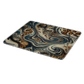 Abstract Leopard Print Swirl Schneidebrett (Ecke)