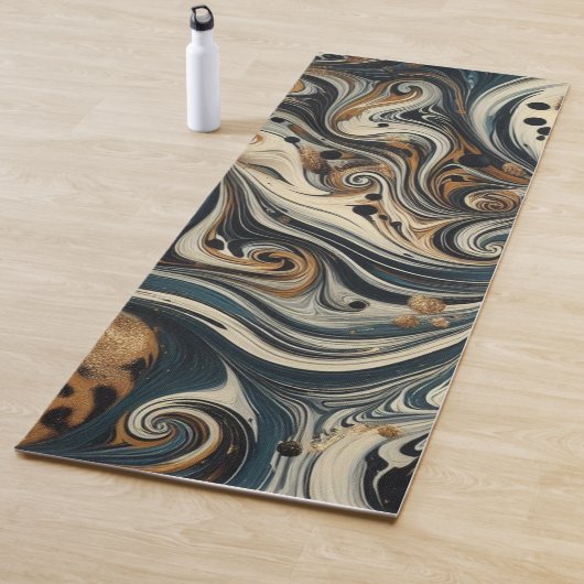 Abstract Leopard Print Swirl Yogamatte (Beispiel)