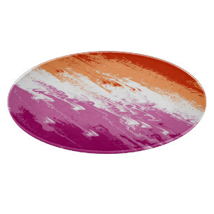 Abstract Lesbian Pride Flag Schneidebrett