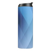 Abstract light background. Blue triangle pattern. Thermosbecher (Nach links gedreht)