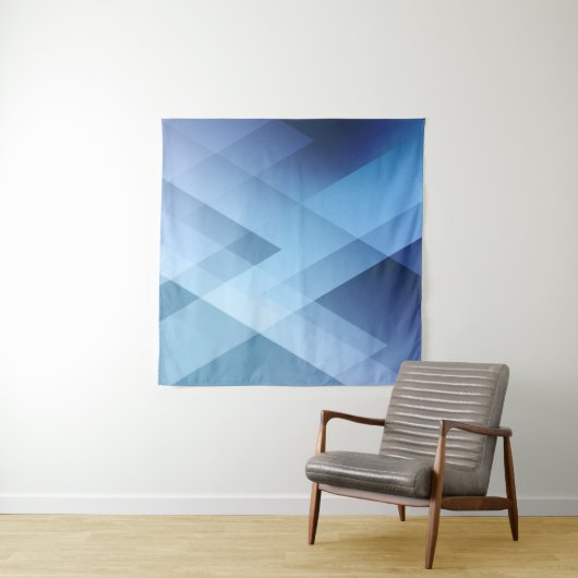 Abstract light background. Blue triangle pattern. Wandteppich (Beispiel (Horizontal))
