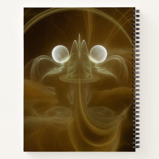 Abstract Light Energy Spiral Notebook Notizblock (Rückseite)