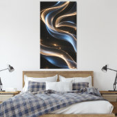 Abstract light trails move slowly in waves leinwanddruck (Insitu (Schlafzimmer))