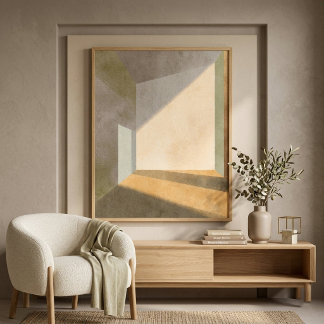 Abstract Light Wall Art for Living Room Decor Poster