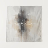 Abstract Lightning in Neutrals Print Wandteppich (Vorderseite (Horizontal))