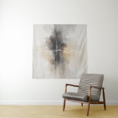 Abstract Lightning in Neutrals Print Wandteppich (Beispiel (Horizontal))