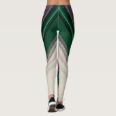 Abstract Line Pattern | Purple & Teal Leggings (Rückseite)