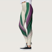 Abstract Line Pattern | Purple & Teal Leggings (Links)