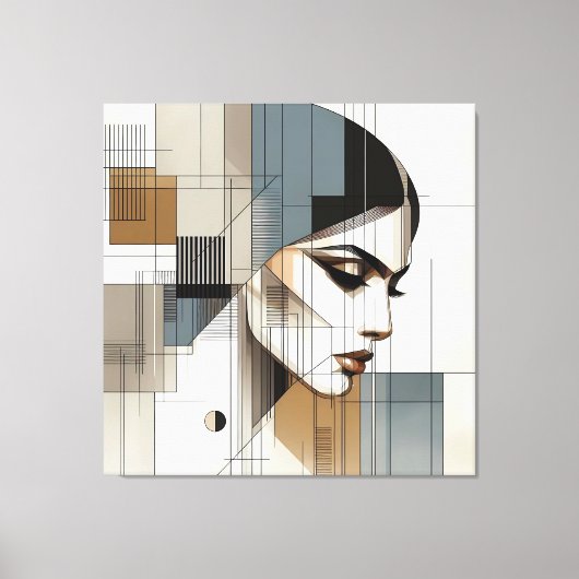 Abstract Line Profile Leinwanddruck (Vorderseite)