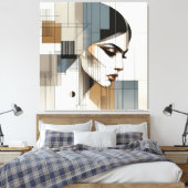 Abstract Line Profile Leinwanddruck (Insitu (Schlafzimmer))