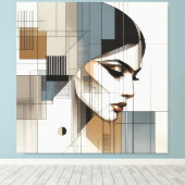 Abstract Line Profile Leinwanddruck (Insitu (Holzboden))
