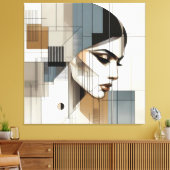 Abstract Line Profile Leinwanddruck (Insitu (Wohnzimmer))