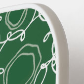 Abstract Linear Matrix (Dark Green) Fine Art Pickleball Schläger (Linke Seite)