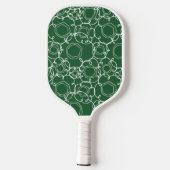 Abstract Linear Matrix (Dark Green) Fine Art Pickleball Schläger (Rückseite)
