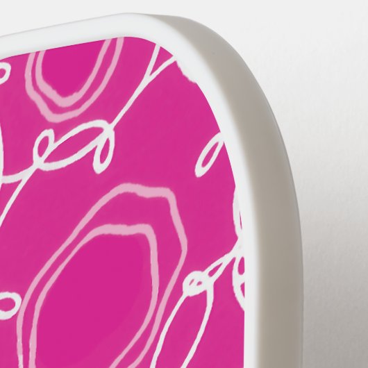 Abstract Linear Matrix (Hot Pink) Fine Art Pickleball Schläger (Linke Seite)