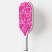 Abstract Linear Matrix (Hot Pink) Fine Art Pickleball Schläger (Links)