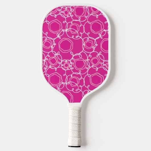 Abstract Linear Matrix (Hot Pink) Fine Art Pickleball Schläger (Rückseite)