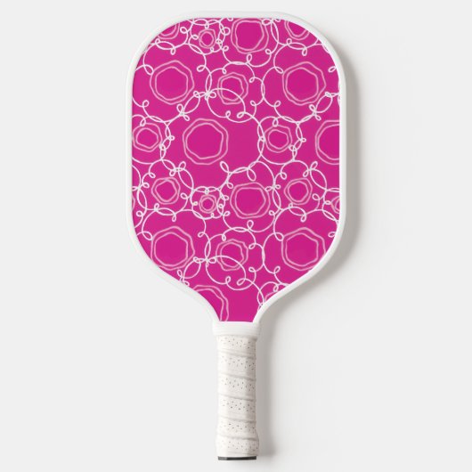 Abstract Linear Matrix (Hot Pink) Fine Art Pickleball Schläger (Vorderseite)