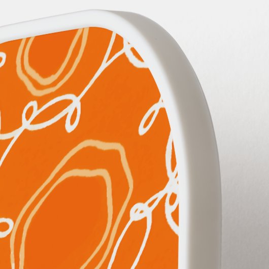 Abstract Linear Matrix (Orange) Fine Art Pickleball Schläger (Linke Seite)