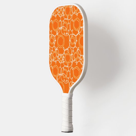 Abstract Linear Matrix (Orange) Fine Art Pickleball Schläger (Links)