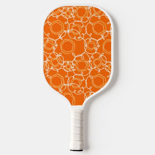 Abstract Linear Matrix (Orange) Fine Art Pickleball Schläger (Rückseite)