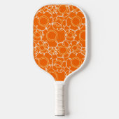 Abstract Linear Matrix (Orange) Fine Art Pickleball Schläger (Vorderseite)