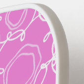 Abstract Linear Matrix (Soft Pink) Fine Art Pickleball Schläger (Linke Seite)
