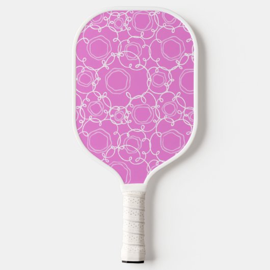 Abstract Linear Matrix (Soft Pink) Fine Art Pickleball Schläger (Rückseite)