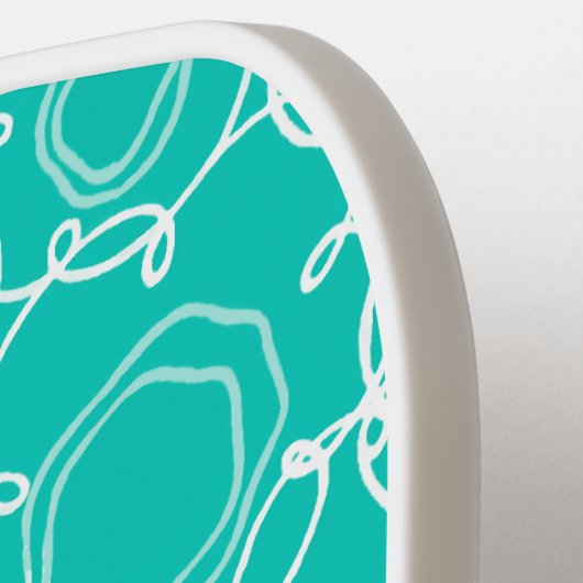 Abstract Linear Matrix (Teal) Fine Art Pickleball Schläger (Linke Seite)