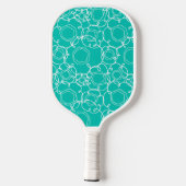 Abstract Linear Matrix (Teal) Fine Art Pickleball Schläger (Rückseite)