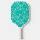 Abstract Linear Matrix (Teal) Fine Art Pickleball Schläger (Vorderseite)