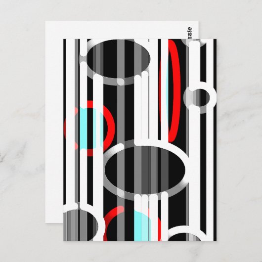 Abstract Lines and Elipses Postkarte (Vorne/Hinten)