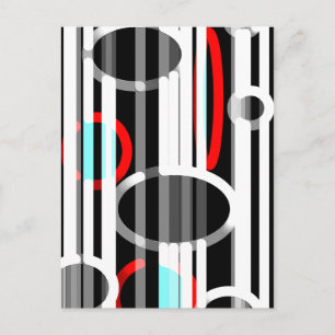 Abstract Lines and Elipses Postkarte