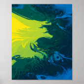 Abstract Liquid Color Waves Poster (Vorne)