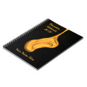 Abstract Liquid Gold Black Notizblock (Linke Seite)